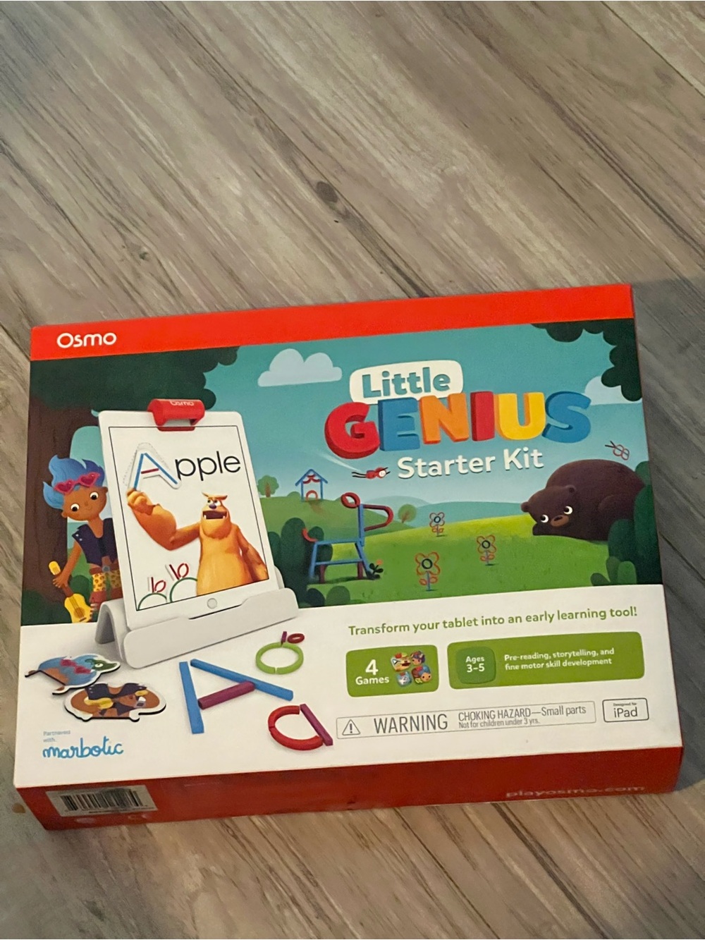 Osmo Little Genius Starter Kit for iPad, 4 Early Learning Games, Ages 3-5